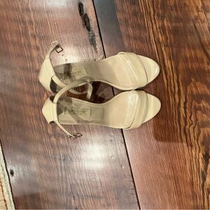 Chic Beige Open-Toe Heels